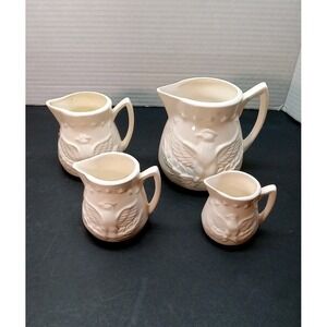Americana Bald Eagle Ceramic White Measuring Cup Set 1cup, 1/2 ,1/3 &1/4 Cup